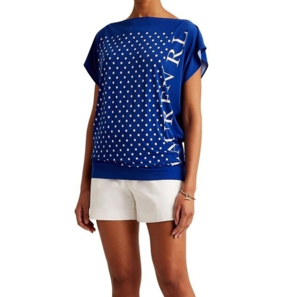 Polka-Dot Logo Jersey Top